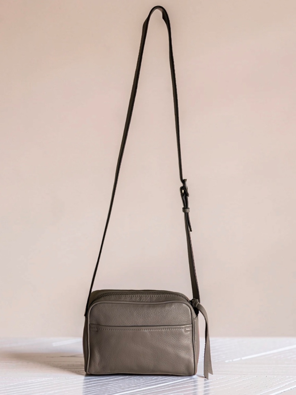 Aimee Kestenberg Women’s Gray Leather Crossbody Bag